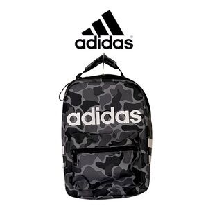 NWT Adidas Insulated Santiago Lunch bag black and grey camo print.